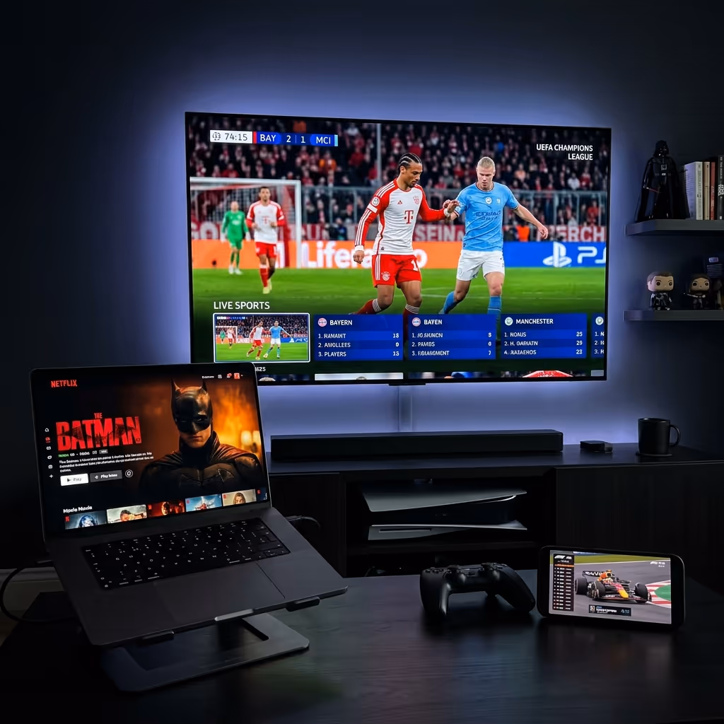 Watch IPTV on Any Device - Firestick, Smart TV & Mobile IPTV UK Compatible Devices - Firestick, Smart TV, Android, iOS & PC